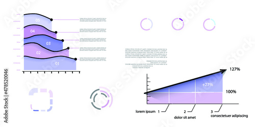 Infographic elements for annual reports