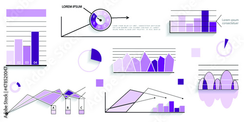 Infographic elements for annual reports