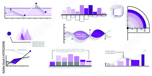Infographic elements for annual reports