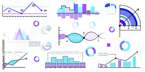 Infographic elements for annual reports