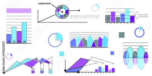 Infographic elements for annual reports