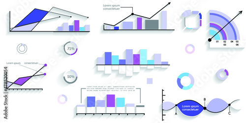 Infographic elements for annual reports