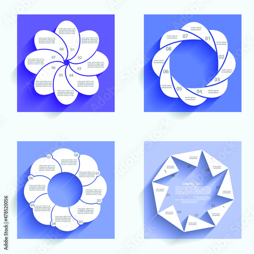 Infographic elements for annual reports