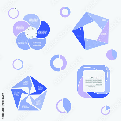 Infographic elements for annual reports