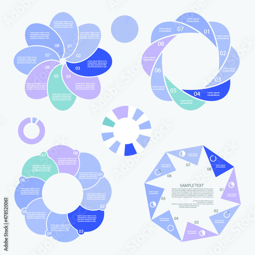 Infographic elements for annual reports