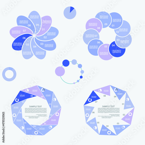 Infographic elements for annual reports