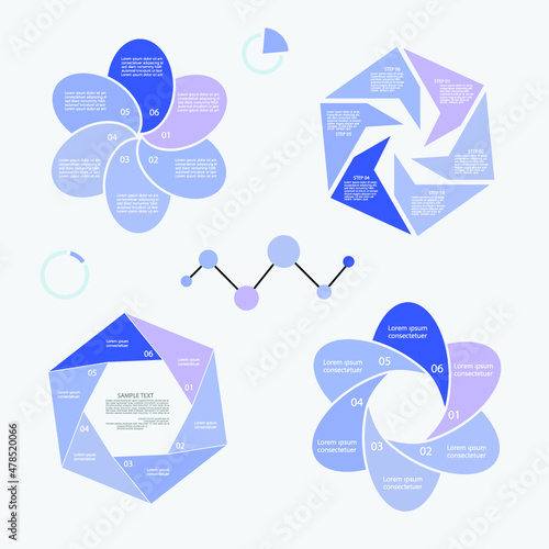Infographic elements for annual reports