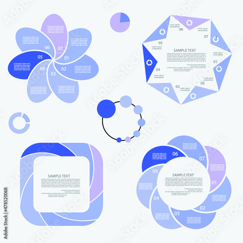 Infographic elements for annual reports