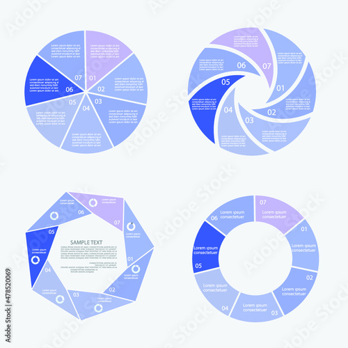 Infographic elements for annual reports