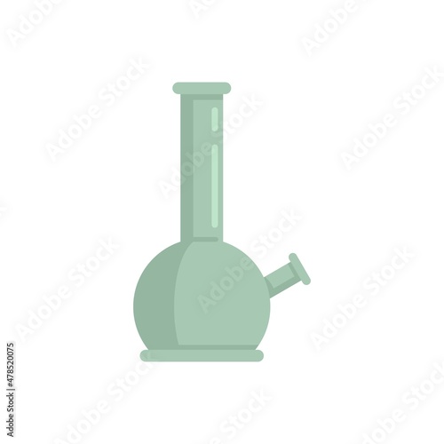 Hookah glass pot icon flat isolated vector
