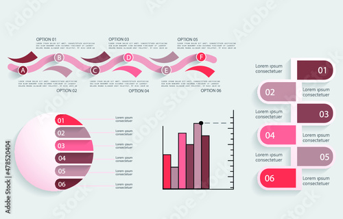Infographic elements for annual reports