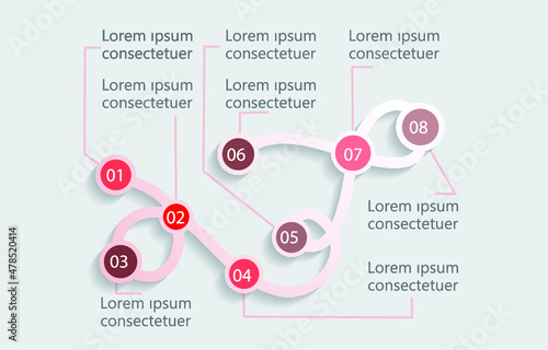 Infographic elements for annual reports