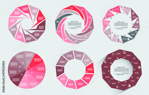 Infographic elements for annual reports
