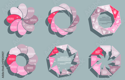 Infographic elements for annual reports
