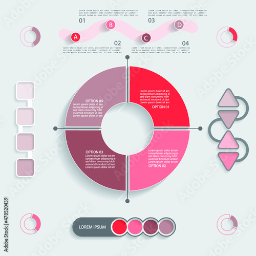 Infographic elements for annual reports