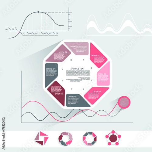 Infographic elements for annual reports