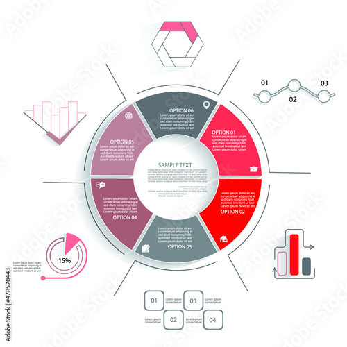 Infographic elements for annual reports