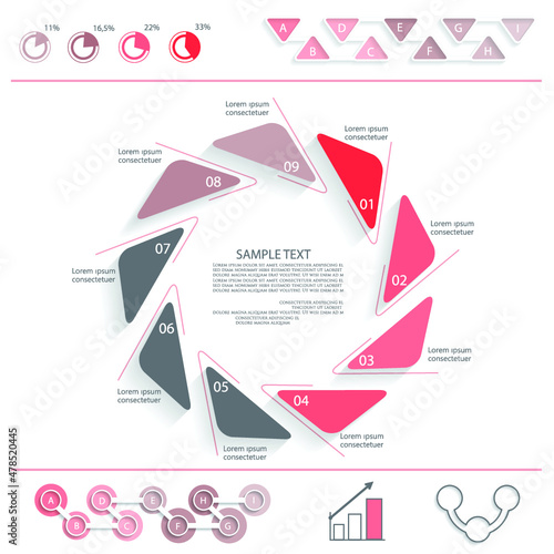 Infographic elements for annual reports