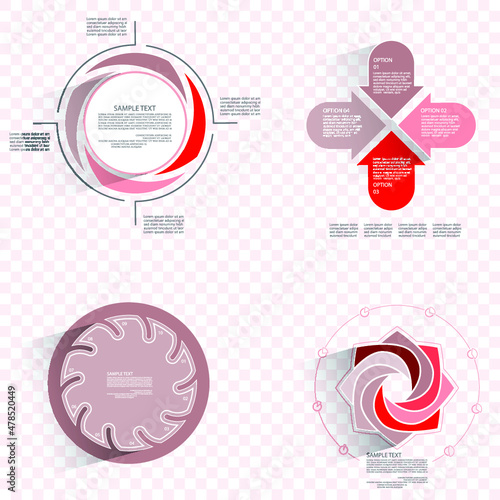 Infographic elements for annual reports