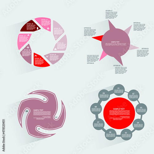 Infographic elements for annual reports
