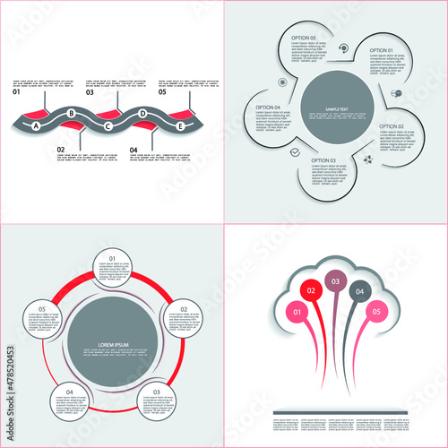 Infographic elements for annual reports