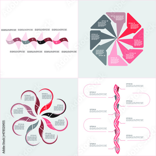 Infographic elements for annual reports