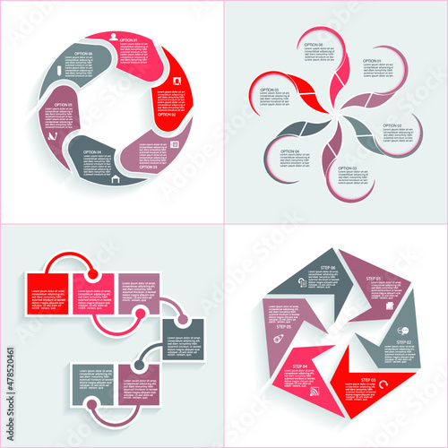 Infographic elements for annual reports