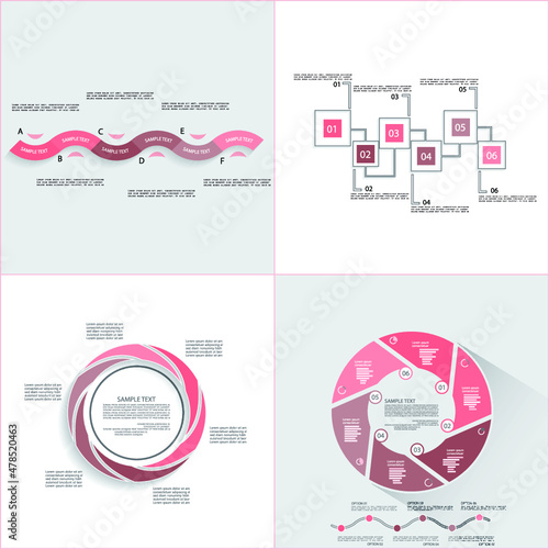 Infographic elements for annual reports