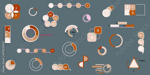 Infographic elements for annual reports