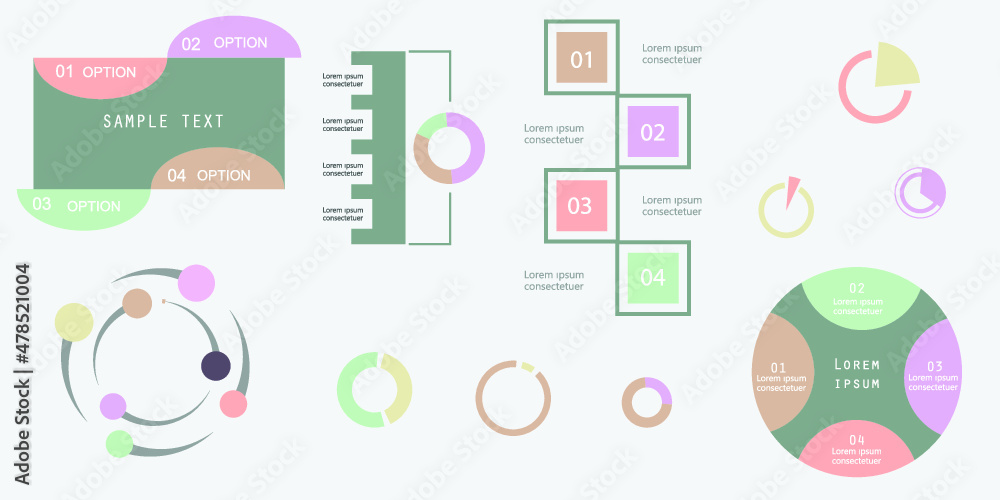 Infographic elements for annual reports