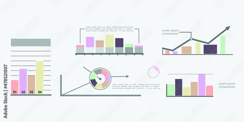 Fototapeta premium Infographic elements for annual reports