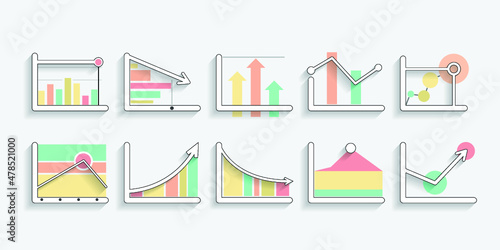 Infographic elements for annual reports