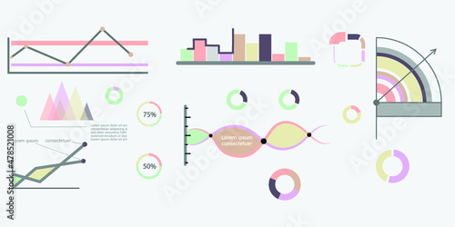 Infographic elements for annual reports