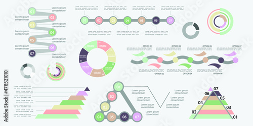 Infographic elements for annual reports