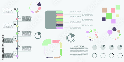 Infographic elements for annual reports