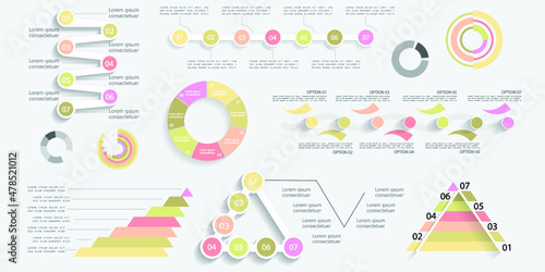 Infographic elements for annual reports