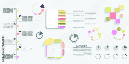 Infographic elements for annual reports