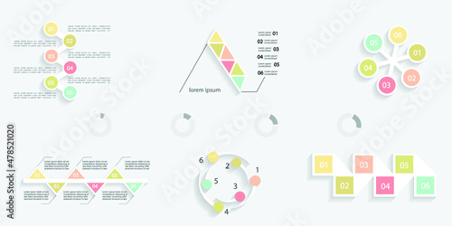 Infographic elements for annual reports