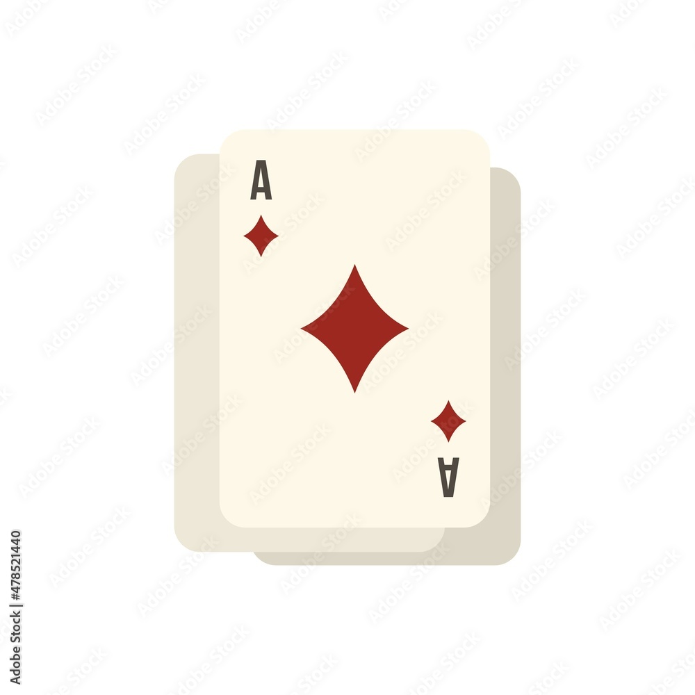 Obraz premium Play cards icon flat isolated vector