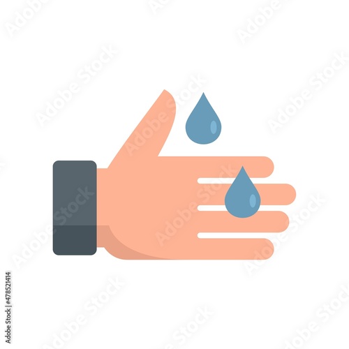 Hand wash icon flat isolated vector