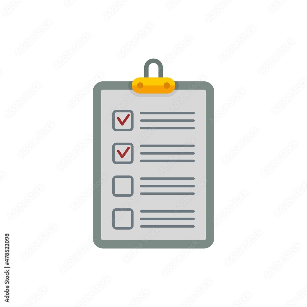 To-do list paper icon flat isolated vector To-do list paper icon flat isolated vector