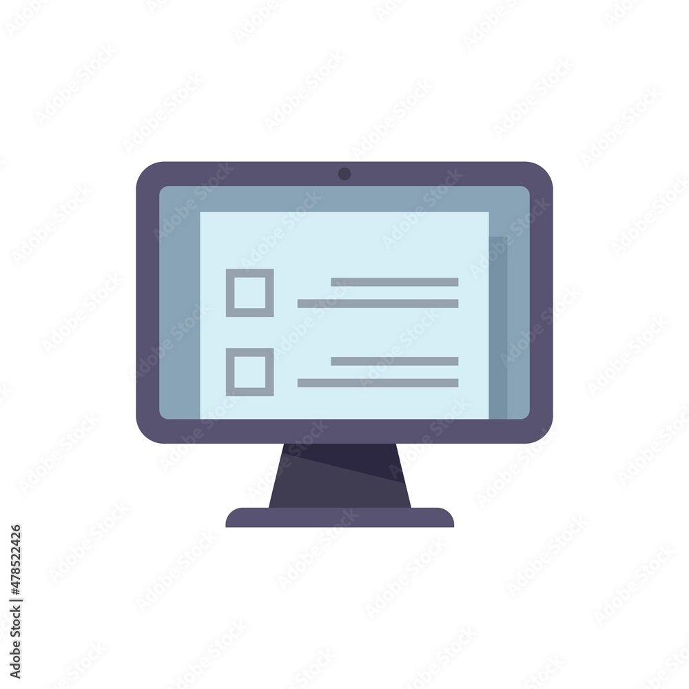 To-do list computer icon flat isolated vector To-do list computer icon flat isolated vector