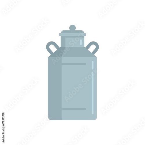 Milk barrel icon flat isolated vector