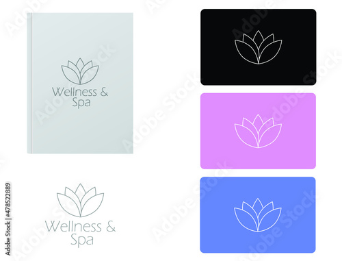 spa logo collection spiritual wellness icons vector illustration 