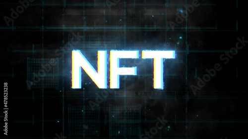 NFT Glitch Text Animation