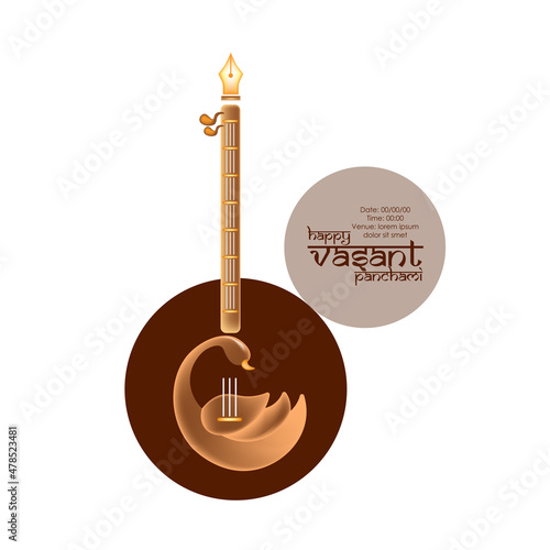 abstract Happy Vasant Panchami Background.vector illustration