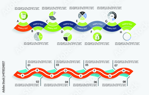 Infographic elements for annual reports