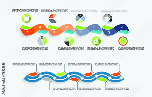 Infographic elements for annual reports