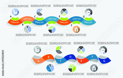 Infographic elements for annual reports