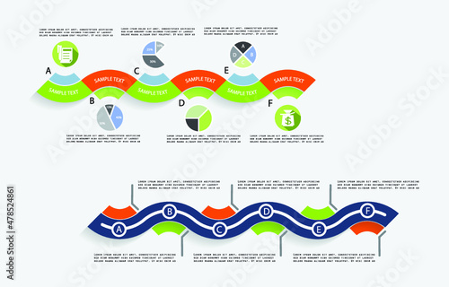 Infographic elements for annual reports